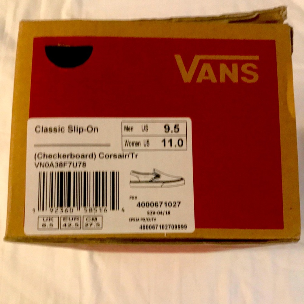 Vans Classic Slip-On Men's Shoes - Corsair Checkerboard - Picture 2 of 11
